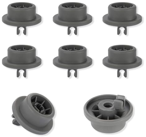 fKiZanthene Roulette Lave Vaisselle Lot de huit Roulettes Gris pour Panier de Lave Vaisselle Accessoires de Remplacement Adaptés à lInstallation et Réparation dans la Cuisine