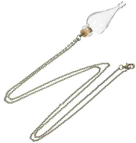AKOOSY Collier Pendentif Bouteille en Verre Mini pour Bouteille à Souhait Facile à Porter Flacon de Rangement pour Lune de Miel ou Exposition