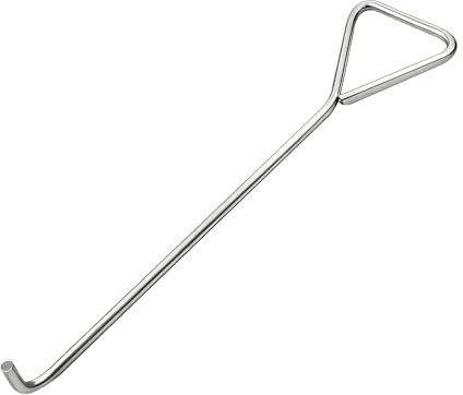 60 cm Kanaldeckelheber, Gullideckel Haken Schachthaken Kanalhaken Silber Schachtdeckelheber Schachtdeckelhaken Stabile T Griffe für Kanaldeckel