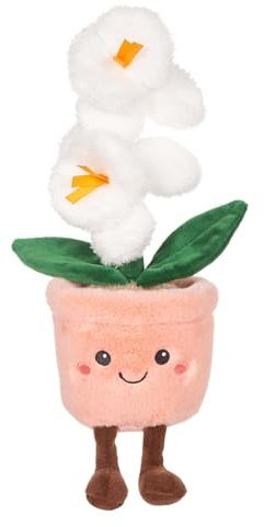 Gipsy Toys - Mimi Flowers - Plüschtier Blume - Orchidee mit Beigetopf - 24 cm - Geschenkidee Kinder und Erwachsene - Kawaii Plüsch - Weich und Waschbar - Positive Blume