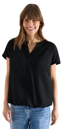 Cecil Kurzarm Bluse mit Split Neck
