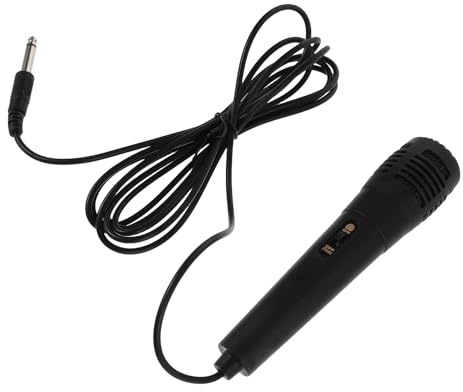Alasum Microfono Dinamico Cablato 6,35 MM Soppressione Rumore per Eventi Live e Karaoke, Microfono per Voce Multiuso per Amplificatore e Palco Professionale