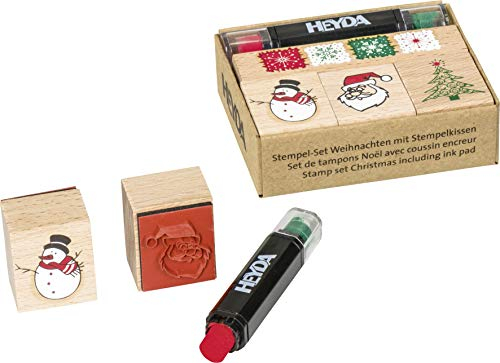 Heyda 204888482 Heyda 204888482 Stempel-Set (Weihnachten) Setgröße: 8 x 6 x 3 cm, 3 Holz-Stempel