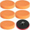 tectake® 5X Polierschwamm 150Mm Mittel + Polierteller 150Mm Für Poliermaschine
