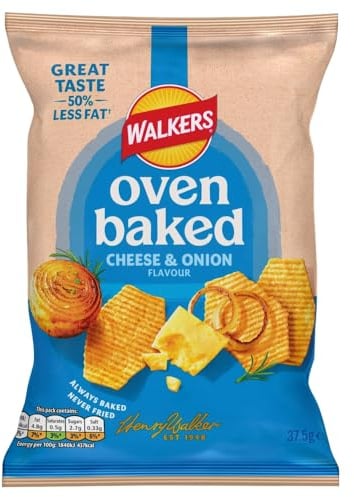 Walkers Baked Cheese and Onion 37.5g (Pack of 32)