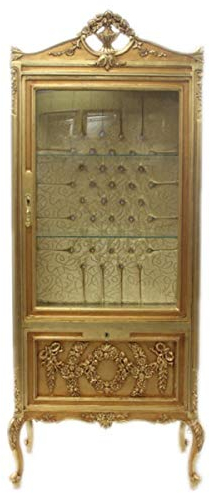 Casa Padrino Barock Vitrine Gold ModF2 - Vitrinenschrank