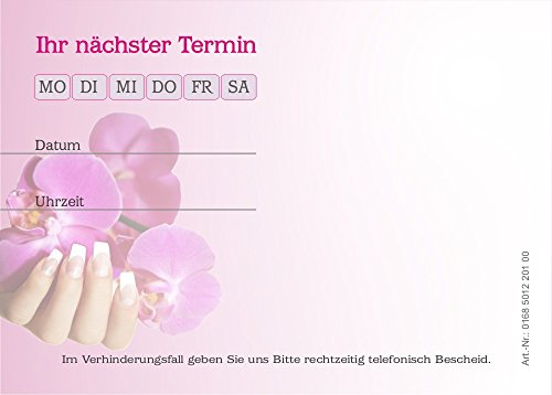 10 Terminblöcke mit je 50 Terminzettel, Terminblock Querformat Nails tb201