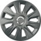 ZentimeX Radkappen Radzierblenden 13 Zoll Schwarz mit Grau Kunststoff Speichen-Clip Hubcap