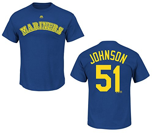 MLB Baseball T-Shirt Seattle Mariners Randy Johnson #51 blau in MEDIUM (M)