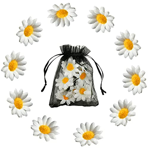 SwirlColor Haarspangen Damen Mädchen, Gänseblümchen Haarschmuck Braut Daisy Haar-Stifte Clips Brautjungfern Sommer Winter (10)