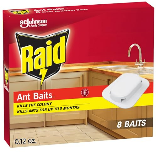 Raid Ant Killer Baits, Child Resistant Bug Killer for Indoor Home Use, 0.24 Oz, 8 Count