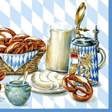 IHR - Servietten - Bayrische Brotzeit blue - München / Oktoberfest