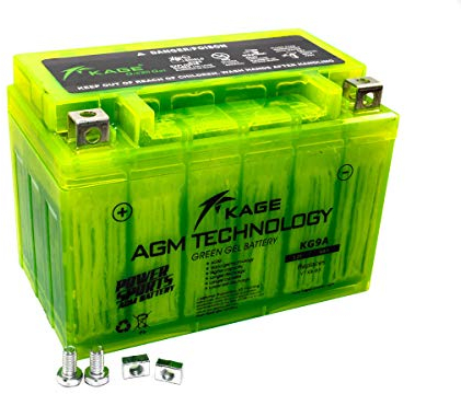 GEL Batterie KAGE Green YTX9-BS 9AH für Adly/Herchee Aeon Aprilia Arctic Cat ATU Barossa/SMC Benelli Beta BM W Cagiva Daelim Derbi E-Ton Hon da Husaberg Hyosung Kawasaki Kreidler KT M Kymco Piaggio