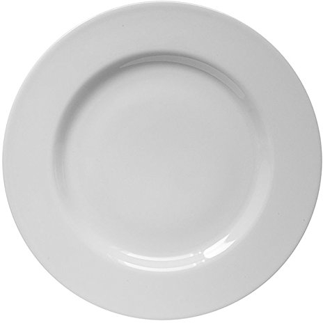 Saturnia Confezione 6 Piatti Porcellana Bianca Serie Ischia Made in Italy (6 Piatti Piani 28cm)