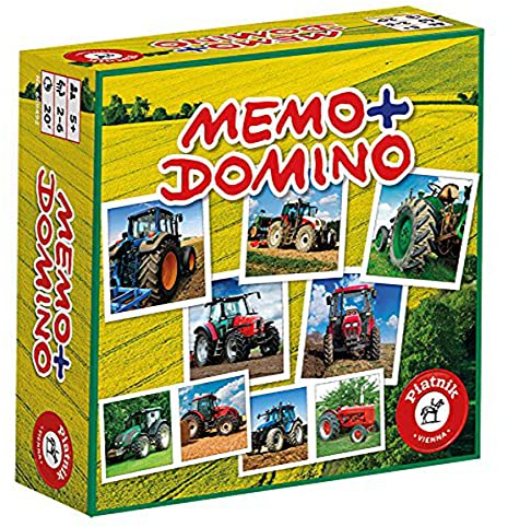 Piatnik 6594 - Kompaktspiel Memo Domino - Traktoren, 12 Jahre to 99 Jahre