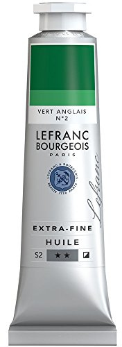 Lefranc Bourgeois Extra-Fine Oil Paint, Artists Quality, Chrome Green Medium Deep, 40ml Tube