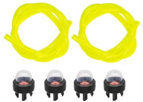 NIMTEK 503936601 4 Pack Primer bulb with Two Fuel Line for Husqvarna blower 125B 125BX 125BVX 225BX 225HBV 356BF 356BT Chainsaw 235 236 240 340 345 350 353 440 445 450 460 125B 125BVX 125BVX