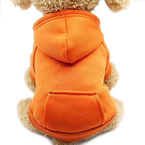 Idepet Hunde Kapuzenpullover Baumwolle Hundemantel Warme Jacke für Kleine Mittelgroße Hundewelpen Teddy Chihuahua