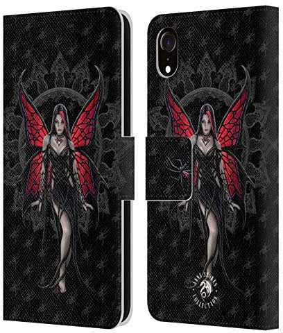 Head Case Designs Officially Licensed Anne Stokes Aracnafaria Gothic Leather Wallet Case Compatible With Apple iPhone XR