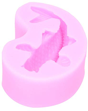 Wosune Moule à gâteau, Moule à Poisson Rouge Bonne durabilité Moule à Poisson Moule en Forme de Poisson Rouge Fondant Moule gâteau intéressant Facile à Nettoyer pour décoration de gâteau(Pink 50-523)