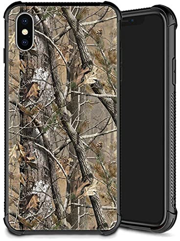 Yuning419 Case Compatible with iPhone Xs Max,Pattern Plexiglass Xs Max Case for Boys Men,Camouflage Tree 1 Pattern Shockproof Anti-Scratch Case for iPhone Xs Max 6.5 inch