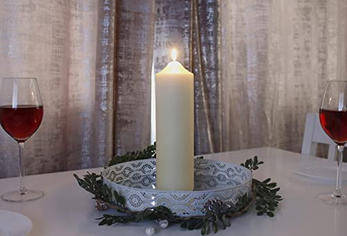Marco Paul Large Pillar Candle - Church Candles Long Burning of 60 Hour - Unscented Christmas Candle for Table Decoration Centrepiece Festive Decorative Candles Decor Wedding Party - Emergency Candle