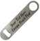 ShopQuality4U Personalised Stainless Steel Bar 18cm/7 Blade Bottle Opener Printed with Any Message That Does Not Fade or Wash Off - Enter Your Own Custom Text Cream Peach Font Double Sided