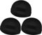 Sibba 3 Stück Elastische Band-Wellenkappen für Männer Headwraps Breiter Riemen Seidiges GefüHl Durag-Kappen Unisex Totenkopf-Müzen Herren Skullies Beanies Weich Atmungsaktiv Duschhaube (Schwarz)