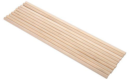 Joyzan Holzstäbe, Rundhölzer Holzstock Bambusstäbe Holzstäbchen Deko Rundstäbe Stäbe Basteln Holzstange Stäbchen Bastel Stock Bastelstäbchen Heimwerkerprojekte Holzarbeit Dekoration DIY, 10 Stück