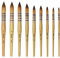 Biaelk 16RT Aquarellpinsel, 9-teilig, Mopp-Acryl-Pinsel, große runde Spitze, Holzgriff, Größe 12345681012, für Aquarell, Waschen, Gouache, Gesichtsbemalung