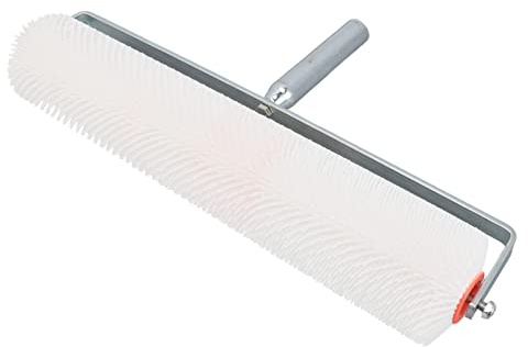Spike Roller, Spiked Screeding Compound Roller, Remove Bubble Smooth Level Screed Surface Flooring Latex Self Levelling Spiked Compound Screed Floor Roller, Brush Length 28mm