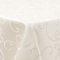 Homaxy Tischdecke Abwaschbar Rechteckig 140x240cm Polyester Tischtuch Tafeldecke Jacquard Tischwäsche Ornamente Schmutzabweisend Pflegeleicht, Beige