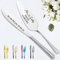 STREADVE Mariage Couteau à Gâteau Personnalisé et Ensemble de Serveur avec Gravure Pâtisserie Couteau à Pâtisserie Cadeau pour Fête de Mariage d'or d'argent Noël, Acier Inoxydable, Argent