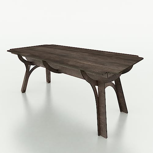 CUCCIOLOTTA Gartentisch-Set mit 6 Stühlen aus Laminat HPL 200 100 H 75 cm, wartungsfrei, hergestellt in Italien