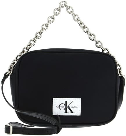 Calvin Klein Jeans Borsa donna CK spalla e tracolla articolo K60K611224 nylon chain camera - cm.19 x cm.13 x cm.7 (circa), BDS Black/Nero, Taglia unica