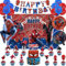 Spider Geburtstagsdek, 38 Birthday Decorations Geburtstag Deko Spider Tortendeko Poster Deko Geburtstag Kinder Ballon Tortenaufleger Kuchen Deko Luftballon Junge Mädchen Halloween Karneval