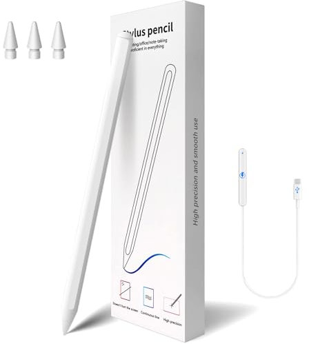 Stylus Pen for iPad with Magnetic Wireless Charging, Fast Charge 2nd Generation Apple Pencil Compatible with iPad Air 3/4/5, Mini 5/6, 6/7/8/9/10, Pro 11, Pro 12.9