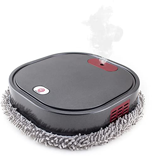 HLELU Robot de Balayage Vadrouilles éLectriques Automatiques 1500 MAh Vadrouille avec PulvéRisateur Robot Nettoyeur à Vapeur de Sol