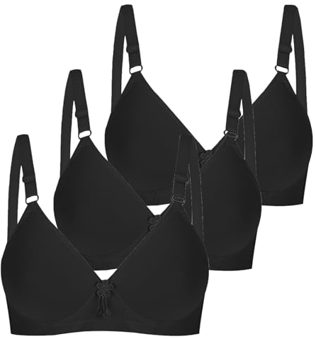 CSWH 3er Pack BHS Damen Ohne Bügel Push Up BH Set Frauen Sexy Bustier Crop Top Sport-BHS Trainings-BH mit verstellbarem für Alltag Yoga Fitness Sport Outdoor