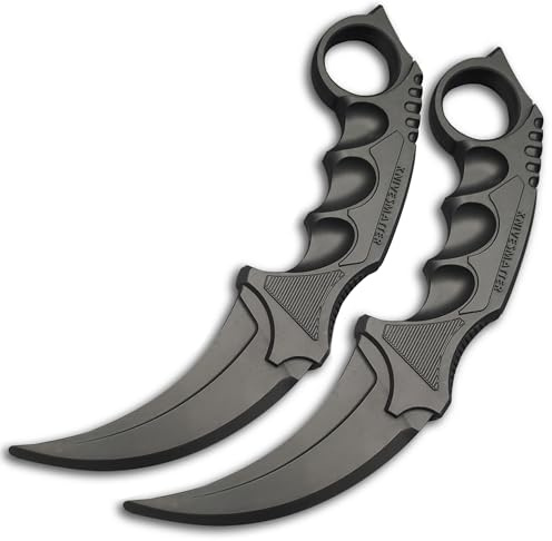 Knivesmatter csgo Rubber Knife Trainer, a Fake Knife Designed for Practice, Airsoft, and Play (Double Blackout)