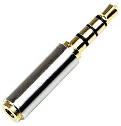 Aflytep Dorado 3.5mm Macho a 2,5 mm Hembra Clavija Conversor Adaptador de Jack de Auricular de Audio Estereo
