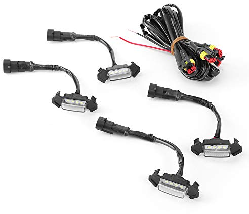 aqxreight Auto-LED-Kühlergrill-Licht, Hohe Helligkeit, Zubehör, Passend für 2016–2020 (Weißes Gehäuse)