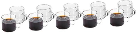 Ciieeo 5 Set Tazza Di Caffè Chiaro Bicchieri Trasparenti Macchina Per Il Caffè Bicchieri Espresso Bicchieri Per Espresso Tazza Da Tè in Tazzina Da Espresso Bicchiere 2 Pezzi * 5