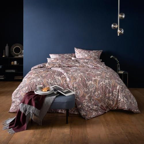 ESTELLA Mako-Satin Bettwäsche 135x200 Ornelio Paisley Orient Puder 7481-985