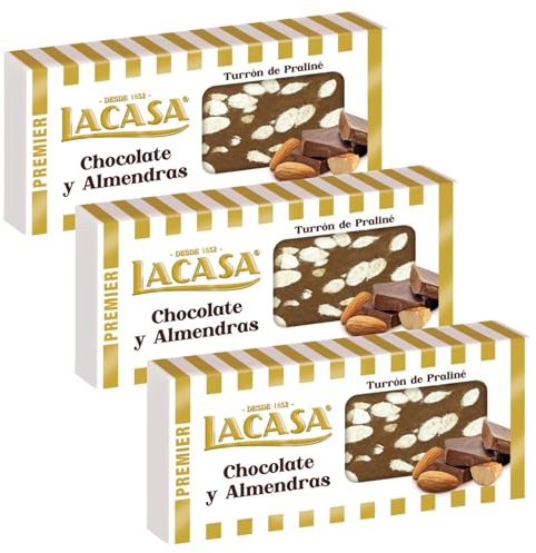 Lacasa 3x Turrón Chocolate y Almendras 250 G