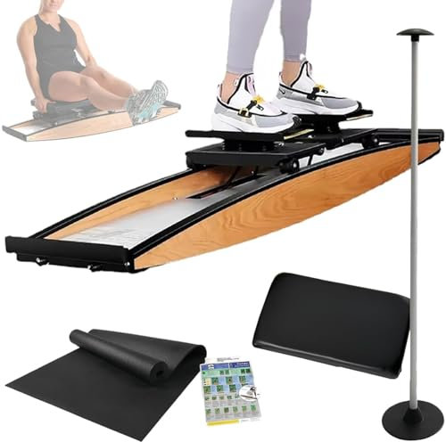 ZXSYYDS Ski-Ergometer, Trainingsgerät Für Den Innenbereich, 3D-Crosstrainer, Kraft- Und Balancetrainingsgerät, Für Das Krafttraining Der Taille Im Fitnessstudio Für Anfänger Im Innenbereich