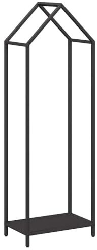 vidaXL Portant de bois chauffage noir 40x25x120 cm, support à bûches de cheminée, support à bûches, support à bûches, stockage de bûches d'intérieur