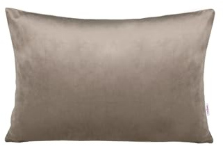beties - Samt&Sonders-Serie - Kissenhülle ca. 25x35 cm; aus deutschem Unternehmen in hochwertiger Qualität, Farbe: Taupe