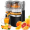 Electric Citrus Juicer 400Ml, Automatic Dual Orange and Lemon Squeezer, Safe Bladeless Design, 8-Blade Pulp Slot with Built-in Fruit Cutter, Juice Yield>90%, Reduce Oxidation, for Lemons and Oranges