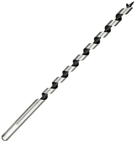 1 broca de serpiente de madera extralarga de 12 mm x 300 mm, corta agujeros planos y profundos en madera